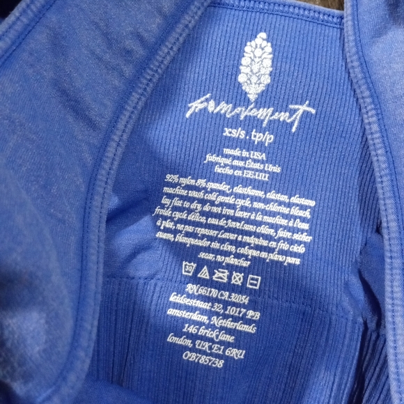 NEW FP Movement Good Karma Square Neck Bra in Blue Size XS/S - Picture 11 of 13